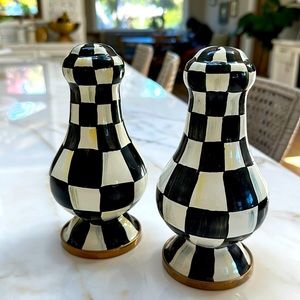 McKenzie-Childs Large Checkered Salt & Pepper Shakers